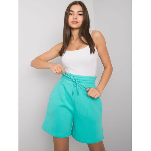 Fashion Hunters Turquoise cotton shorts Slike