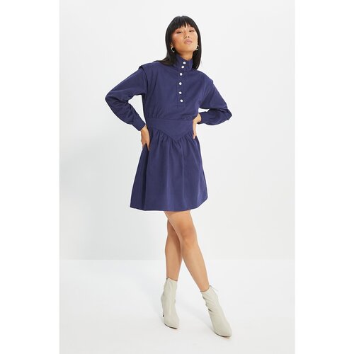 Trendyol Navy Blue Buttoned Dress Slike