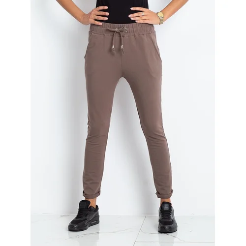 Fashion Hunters Brown cotton sweatpants