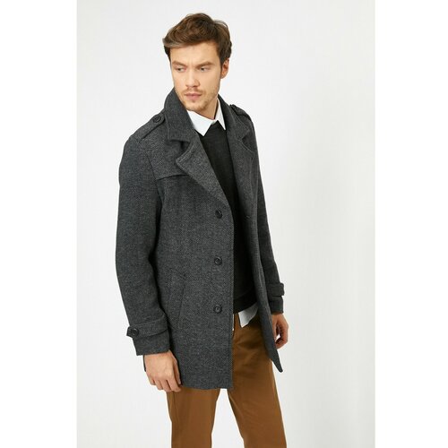 Koton Men's Gray Coats Slike