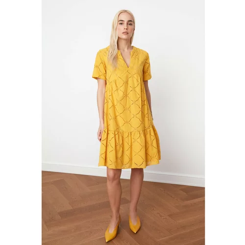 Trendyol Ženska obleka Mustard
