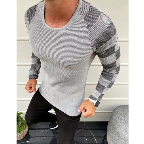DStreet Muški džemper s navlakom WX1636 crna | siva Slike