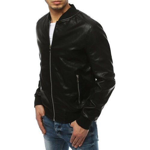 DStreet Muška kožna jakna TX3275 crna siva Slike