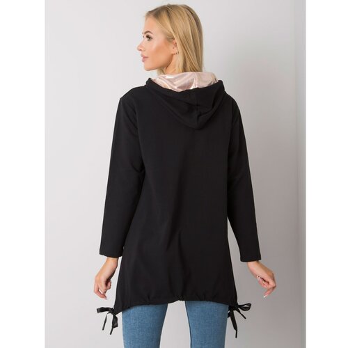 Fashion Hunters Black zip up hoodie with pockets Slike