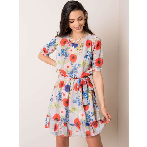 Fashion Hunters Siva haljina s cvjetnim uzorkom Slike