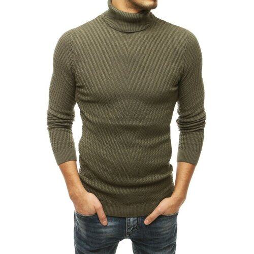 DStreet Muški džemper pulover sa rukavima kaki boje WX1633 stopala Slike