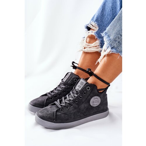 Kesi Leather Insulated Sneakers Big Star II274148 Black Slike