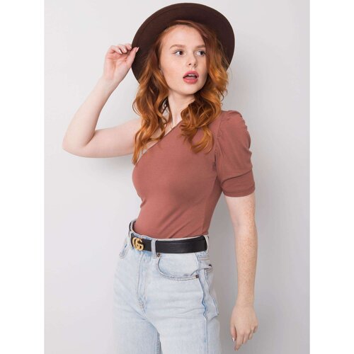 Fashion Hunters Brown viscose blouse Jeanne RUE PARIS Slike