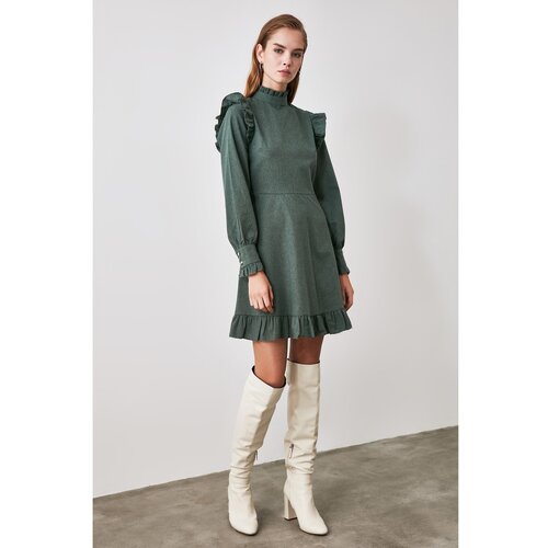 Trendyol Green Shoulder Detailed Dress Slike