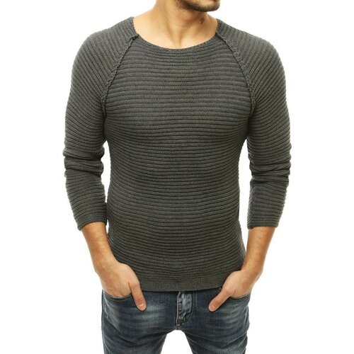 DStreet Muški džemper na izvlačenje antracit WX1660 siva Slike
