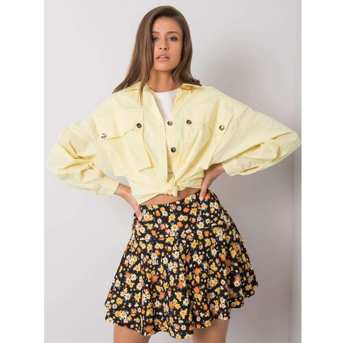 Fashion Hunters RUE PARIS Yellow women's shirt with pockets Slike