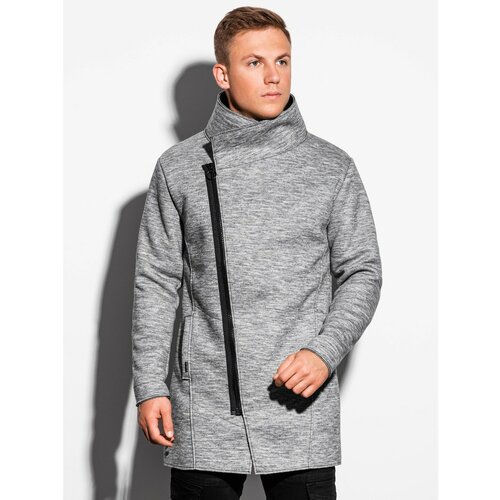 Ombre Odjeća Muška jesenska jakna C442 crna | siva Slike