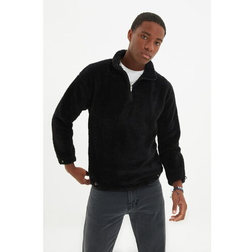Trendyol Black Men's Regular Fit Sweatshirt Cene