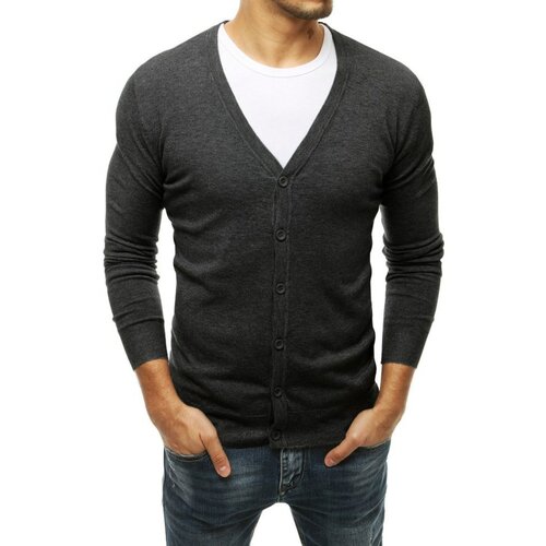DStreet Tamno sivi muški džemper WX1538 crni siva | krema Slike
