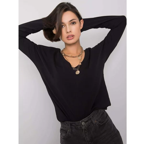 Fashion Hunters Black blouse with a neckline on the back