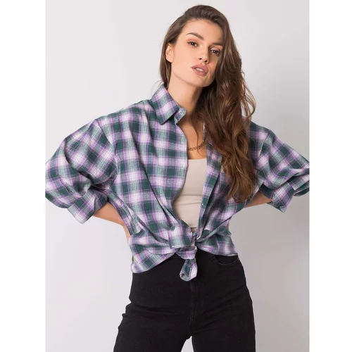 Fashionhunters Violet and green Vermont shirt