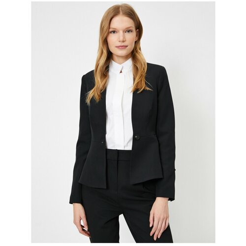 Koton Women&amp;#039;s Black Button Detailed Jacket Slike