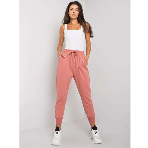 Fashion Hunters Dusty pink women's cotton pants Slike