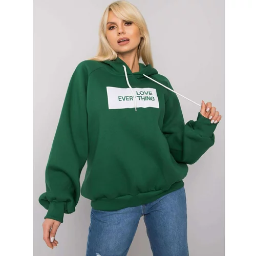 Fashion Hunters Dark green wadded sweatshirt