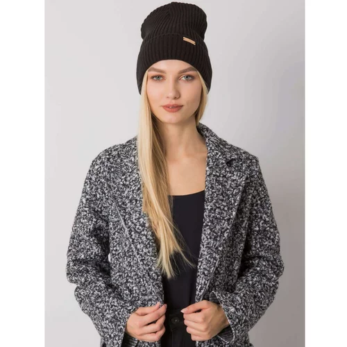 Fashion Hunters RUE PARIS Black knitted hat