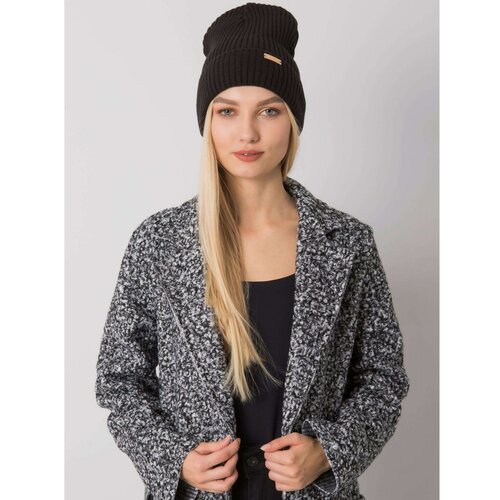 Fashion Hunters RUE PARIS Black knitted cap Slike