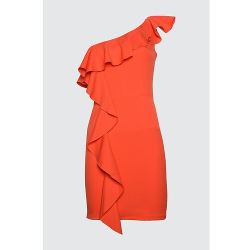 Trendyol crvena zamašnjak detaljna haljina Cene