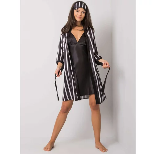Fashionhunters Black striped sleeping suit