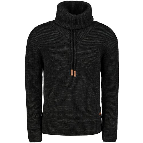 Ombre Muški džemper E152 crna | siva Slike