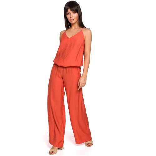 BeWear Women's jumpsuit B155 braon | narandžasta | ružičasta | crvena Slike