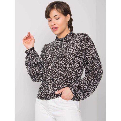 Fashion Hunters Black patterned blouse Nika RUE PARIS Slike