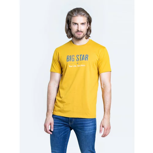 Big Star Man's T-shirt_ss T-shirt 150045 Cream Knitted-101