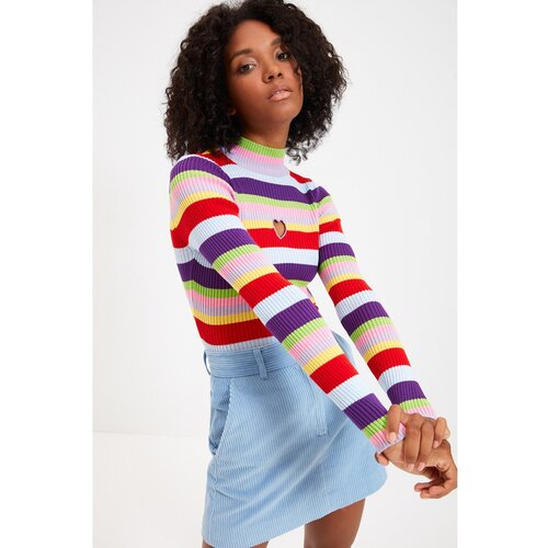 Trendyol Multicolor Striped Knitwear Sweater Cene