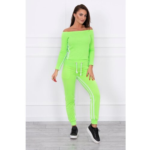 Kesi Set with a double stripe green neon Cijene