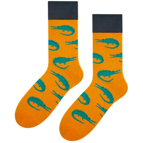 Bratex Muške čarape POP-M-139 narančasta | tirkizna Slike