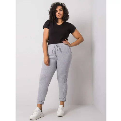 Fashion Hunters Gray cotton sweatpants in color and size