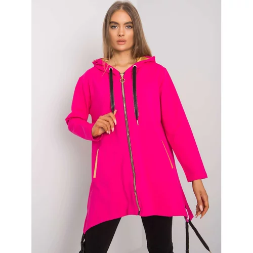 Fashion Hunters Fuchsia zip hoodie with pockets