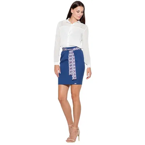 Katrus Woman's Skirt K429 Navy Blue