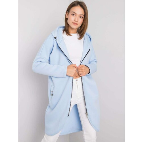 Fashion Hunters RUE PARIS Light blue long hoodie Slike