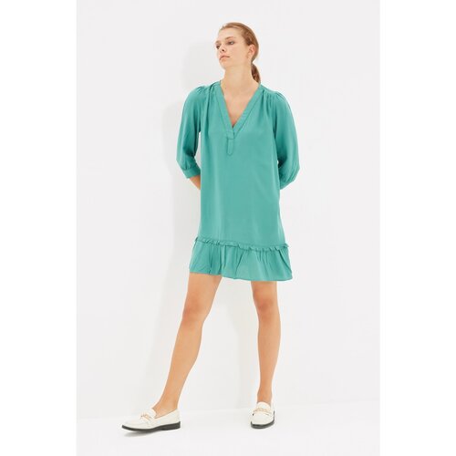 Trendyol Green V-Neck Dress Slike