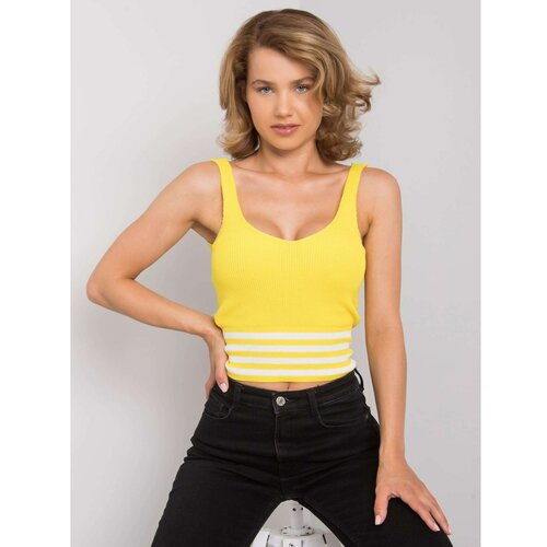 Fashion Hunters Ženska pletena majica žute boje Slike