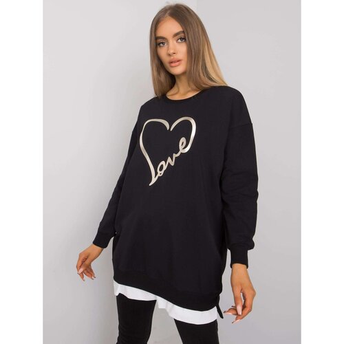 Fashion Hunters RUE PARIS Black cotton tunic Slike