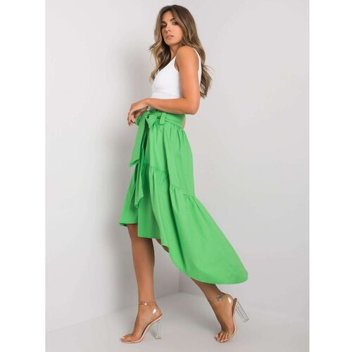 Fashion Hunters RUE PARIS Green skirt with a tie Slike