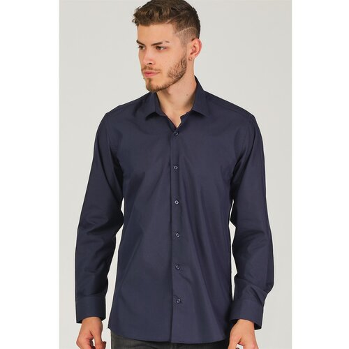 Dewberry G726 MEN&amp;#039;S SHIRT-DARK NAVY BLUE Slike
