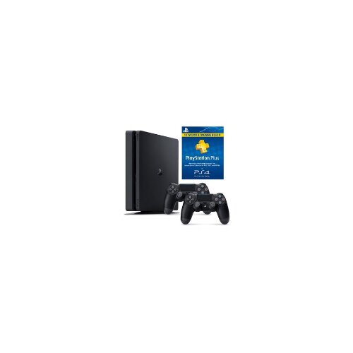 Sony PlayStation 4 Slim F chassis 500GB + kontroler DS4 + PS pretplata 365 dana Slike