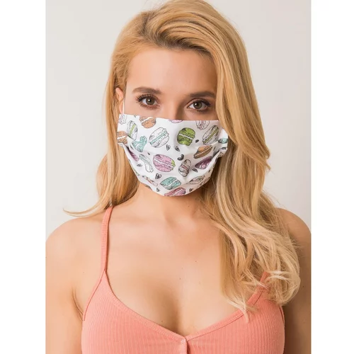Fashion Hunters white protective mask with macaroons