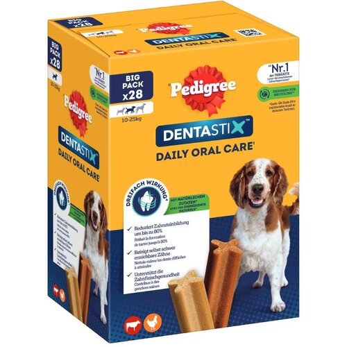 Pedigree Dentastix dnevna nega zob - Multi pakiranje (28 kosov) za srednje velike pse (10-25 kg) Cijene