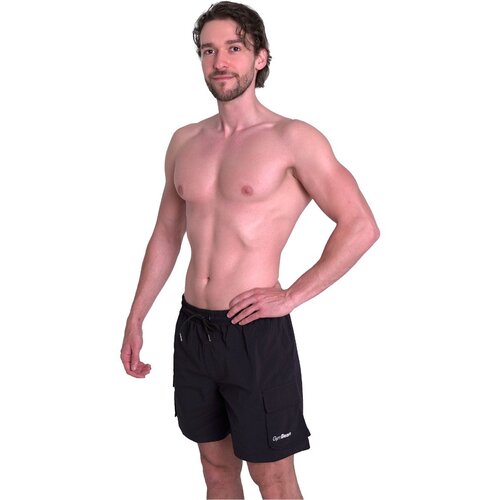 GymBeam Men&amp;lsquo;s Swim Cargo Shorts Black Slike