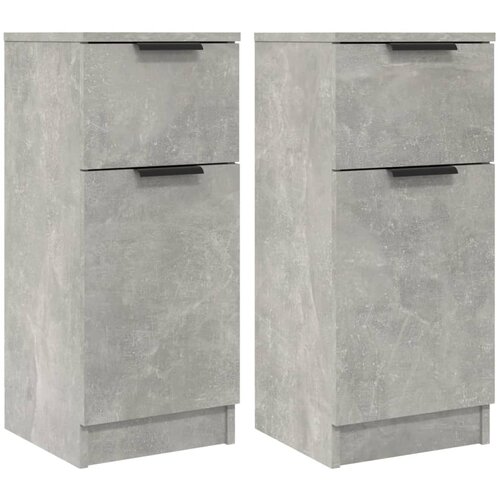 Maison Chic 2 kosi Komode - Predalnik betonsko sive 30x30x70 cm konstruiran les, (21721651) Slike