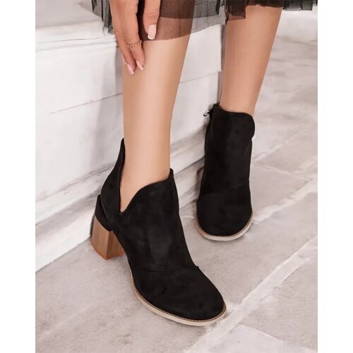 Resti Black women's ankle boots with cut-outs Encura - Footwear Cene