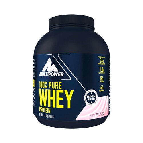 Multipower 100% Pure Whey Protein Dose 2000 g - Strawberry Splash Slike